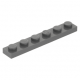 LEGO lapos elem 1x6, sötétszürke (3666)
